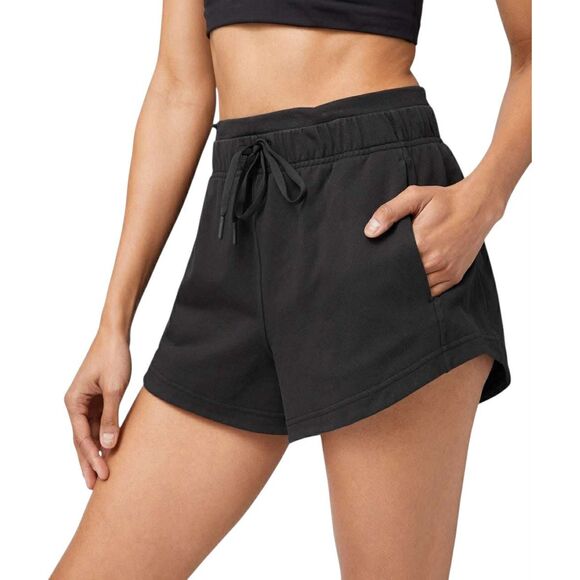 lululemon athletica Pants - Lululemon Inner Glow Short High Rise 3" *Terry Black